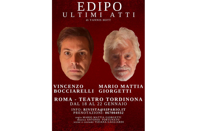 EDIPO SI FA TEATRO DI VERITÀ E DENUNCE - “Edipo, ultimi atti” al Teatro Tordinona, ROMA dal 18 -22 gennaio 2023