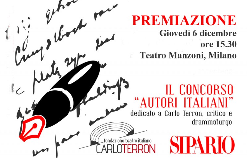 Tutti i VINCITORI del Concorso AUTORI ITALIANI 2018 - PREMIAZIONE Giovedì 6 Dicembre al Teatro Manzoni, Milano ore 15.30