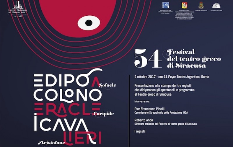 54° Festival al TEATRO GRECO DI SIRACUSA, tre spettacoli - &quot;Eracle&quot; di Euripide, &quot;Edipo a Colono&quot; di Sofocle e &quot;I Cavalieri&quot; di Aristofane