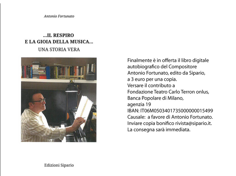 ...IL RESPIRO e LA GIOIA DELLA MUSICA... UNA STORIA VERA di ANTONIO FORTUNATO