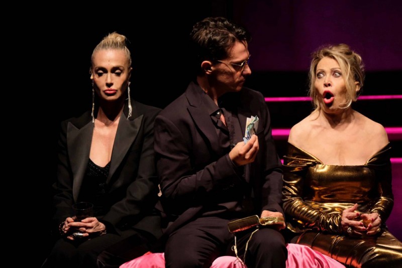 Paola Quattrini, Mauro Conte e Paola Barale in &quot;Slot&quot;, regia Luca De Bei