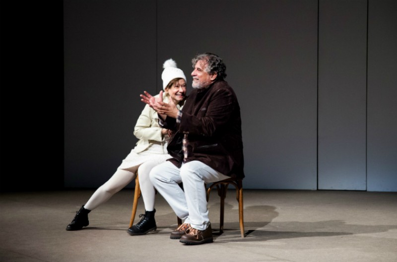 Monica Bonomi e Edoardo Siravo in &quot;Amore, Ingenuità, Poesia, Sogno... (Sillabari)&quot;, regia Lorenzo Loris. Foto Dorkin