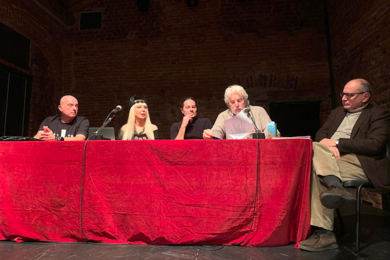 Da sinistra: Ermanno Mainardi, Contessa Pinina Garavaglia, Roberto Vaio, Mario Mattia Giorgetti, Aulo Chiesa