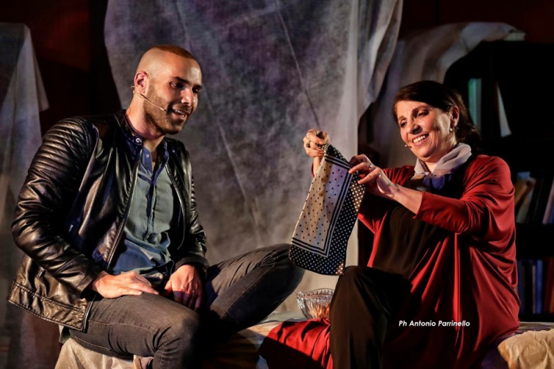 Lucia Sardo e Luigi Tabita in &quot;La Rondine&quot;, regia Francesco Randazzo. Foto Antonio Parrinello