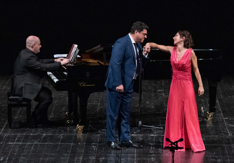 Luca Salsi (Baritono), Laura Polverelli (Soprano) e Milo Martani (Pianoforte)