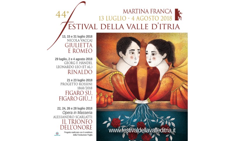 FESTIVAL DELLA VALLE D&#039;ITRIA - 44ª edizione &quot;Eclissi d&#039;amore&quot;, Martina Franca, dal 13 luglio al 4 agosto 2018