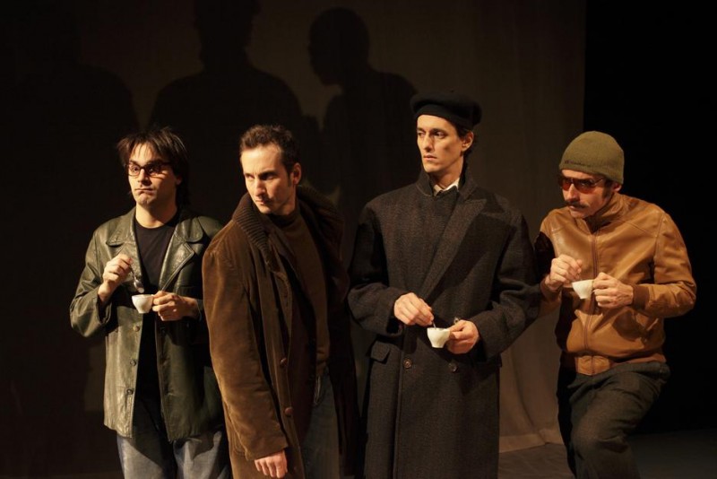 Federico Manfredi, Massimiliano Donato, Umberto Terruso, Andrea Bettaglio in &quot;Viva l&#039;Italia, le morti di Fausto e Iaio&quot;,  regia Cèsar Brie